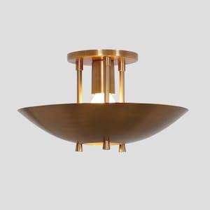 Ceiling Brass Flush Mount Pendant Light Fixture Mid Century Style Ceiling Decorative