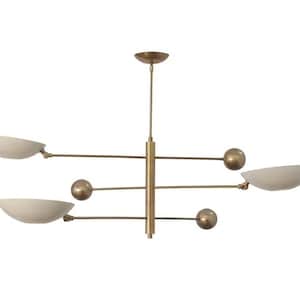 Brass Italian Chandelier Style Stilnovo Mid Century Arms Sputnik Ceiling Light Fixture Decorative