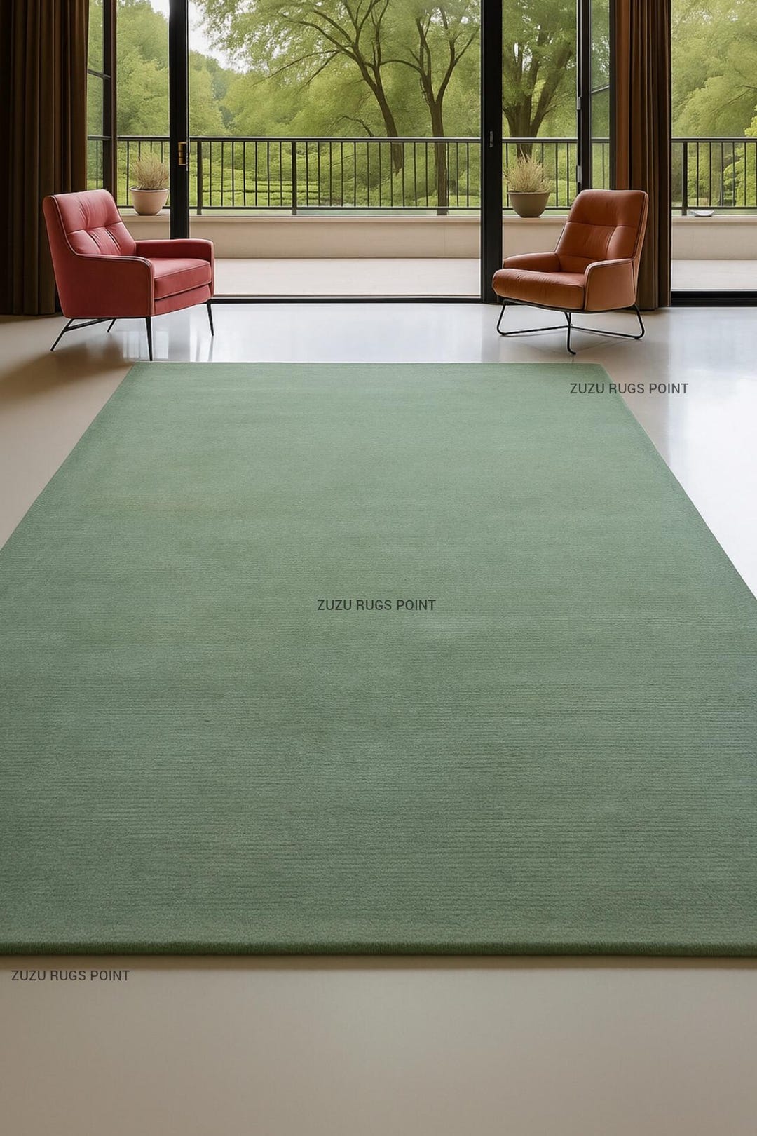 Hand-tufted Wool Area Rug – Modern Olive Green Carpet - Etsy