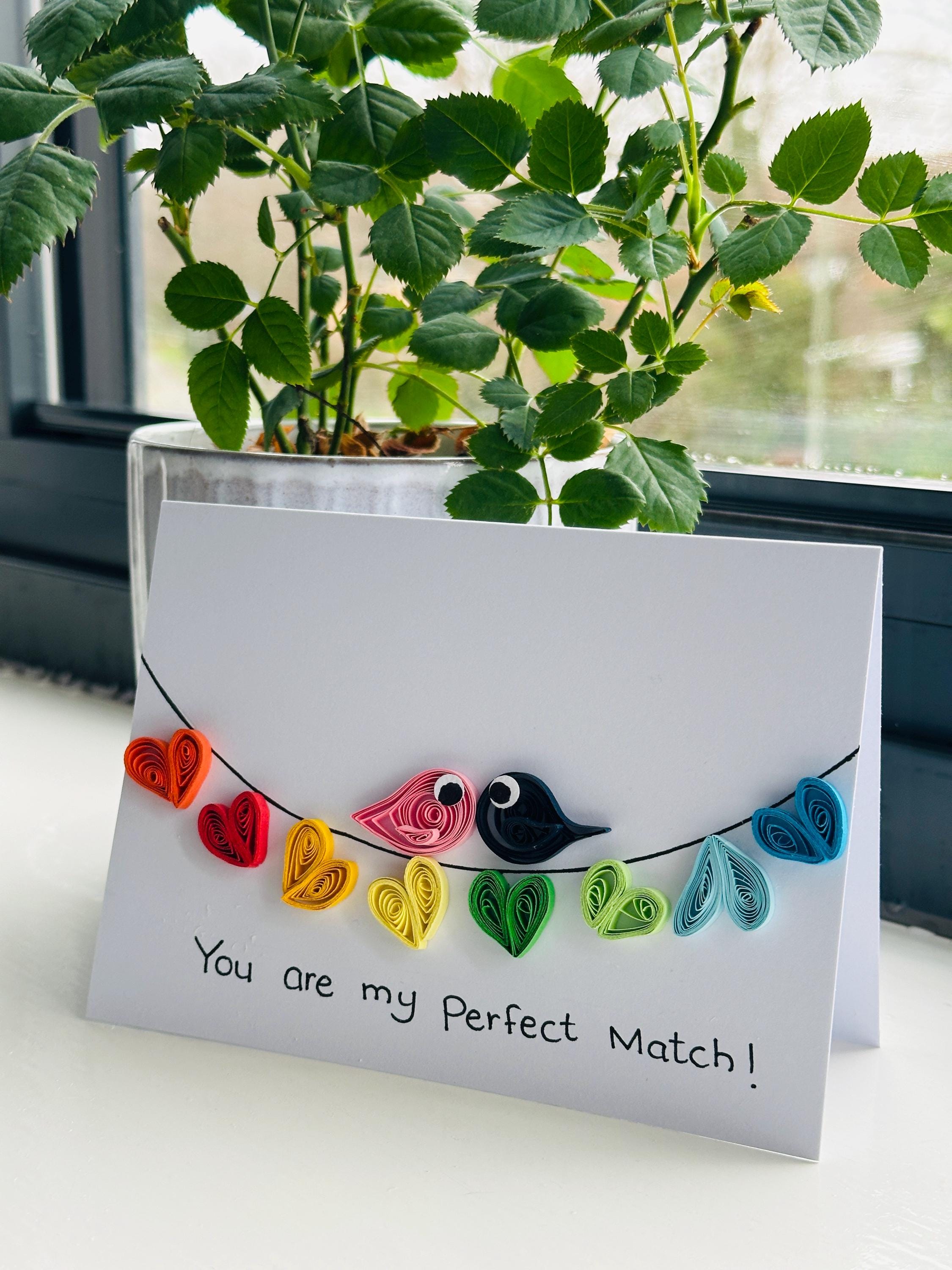 Paper Quilled Love Birds Anniversary Cards - Etsy