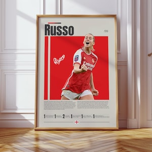 Poster Alessia Russo, Engelse voetballer, poster Arsenal, poster sport, poster voetbalspeler, kunst aan de muur voetbal, posters sportslaapkamer
