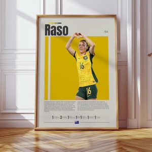 Hayley Raso Poster, Australia Footballer, Real Madrid Poster, Sports Poster, Football Player Poster, Soccer Wall Art, Sports Bedroom Posters