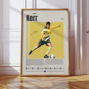 Sam Kerr Poster, Matildas Poster, Soccer Gifts, Sports Poster, Football Player Poster, Soccer Wall Art, Sports Bedroom Posters