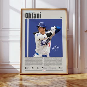 Shohei Ohtani, Japanese Baseball Gift, Baseball Prints, Sports Poster, Baseball Player Gift, Baseball Wall Art, Sports Bedroom Posters