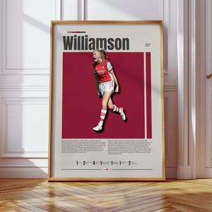 Leah Williamson Poster, WSL Poster, Arsenal Poster, Sports Poster, Football Player Poster, Soccer Wall Art, Sports Bedroom Posters