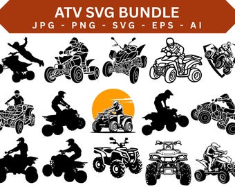ATV SVG Bundle, Quad Clipart, Side by Side, Commercial Use (Digital Download)