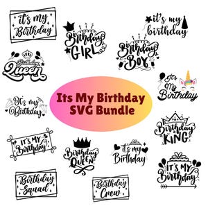 Birthday SVG: Party Shirt Cut File for Cricut & Silhouette (Digital Download)