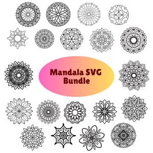 Boho Mandala SVG Bundle – Floral Zentangle Designs for Laser Cutting | Digital Download Files