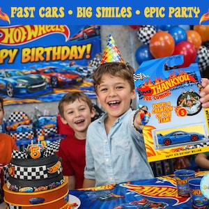 Editable Toy Car Packaging | Race Car Birthday Favor Tags (Digital Download)