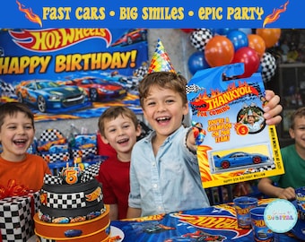 Editable Toy Car Packaging | Race Car Birthday Favor Tags (Digital Download)