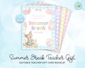 If You Give A Teacher A Summer Break Gift Personalized Card Booklet Teacher Appreciation Week Idea DIY Downloadable Edit Print At Home