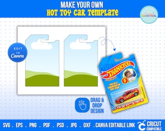 Plantilla editable de Hot Car Wheels, plantilla personalizada de Canva para juguetes, fácil de arrastrar y soltar, diseños de sublimación