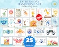 Father's Day Printable, Handprint Art Bundle, Best Gift, Printable Dad Keepsake Arts, Preschool Toddler Daddy Craft Activity for Kids