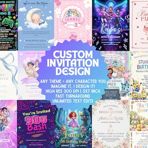 Customized Invitation | Made-to-Order Birthday or Baby Shower Digital Invite | Wedding Custom Invites | Instant Download