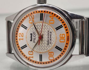 Vintage HMT Pilot Mechanical Hand Winding Wrist Watch Good Condition