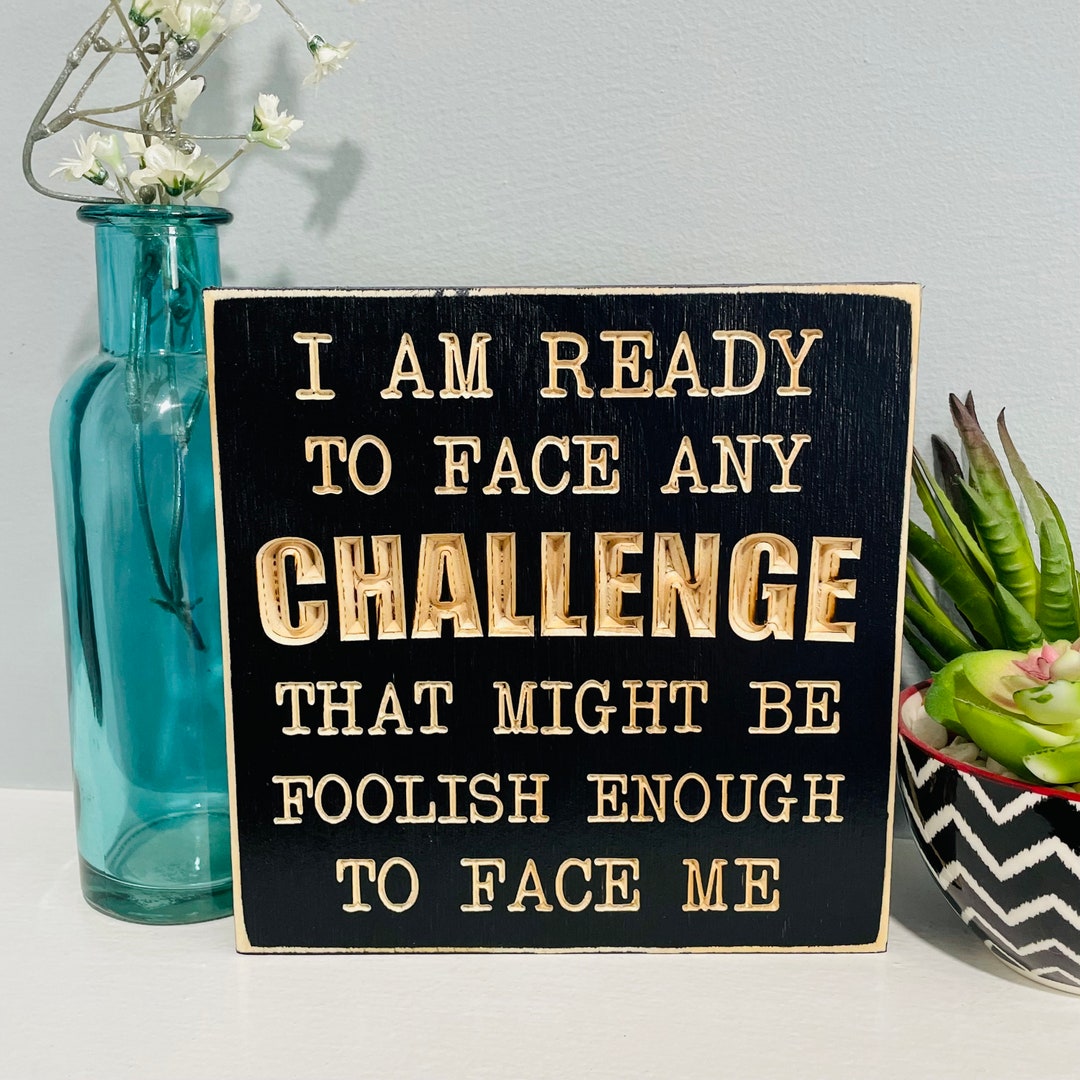 I Am Ready to Face Any Challenge Foolish Enough to Face Me Office