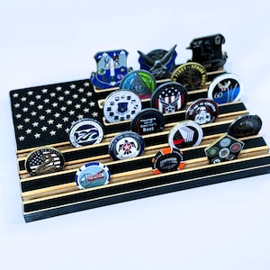 30 Coins Military Challenge Coin Display Engraved American Flag Recovery Casino Chip Holder Veteran Graduation Promotion Retirement Gift