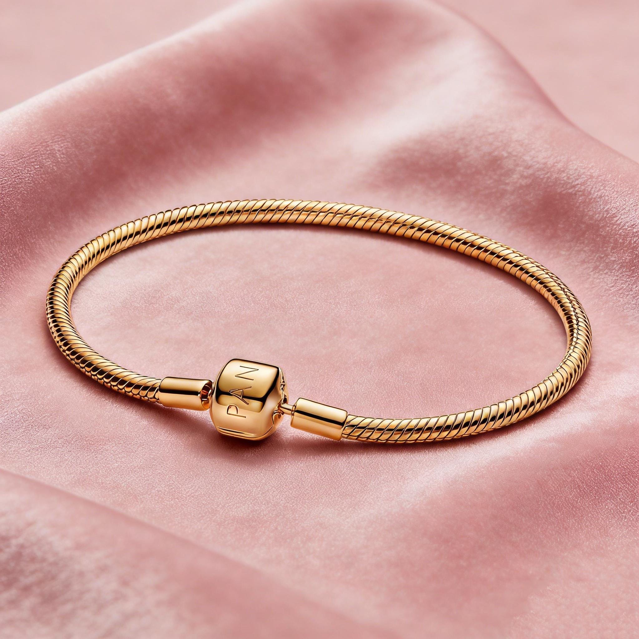 Pandora bracelet gold - Etsy 日本