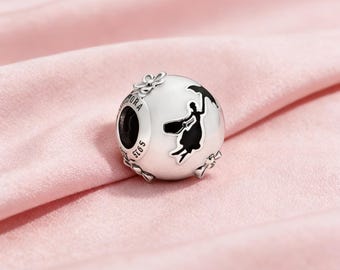 Charm de Mary Poppins, Charm de plata de ley 925, Compatible con pulseras Pandora, Inspirado, Regalo perfecto para niñas y mujeres.