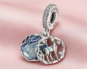 Charm colgante de Snape Doe Patronus, de plata de ley 925, compatible con pulseras Pandora, inspirado en el Patronus de Snape, regalo perfecto para niñas y mujeres.