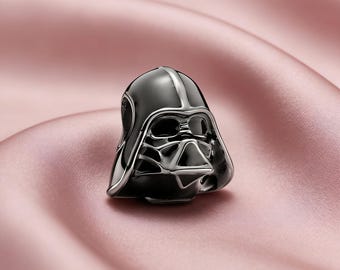 Charm de Darth Vader de Star Wars, en plata de ley 925, compatible con pulseras Pandora, ideal como regalo para niñas y mujeres.