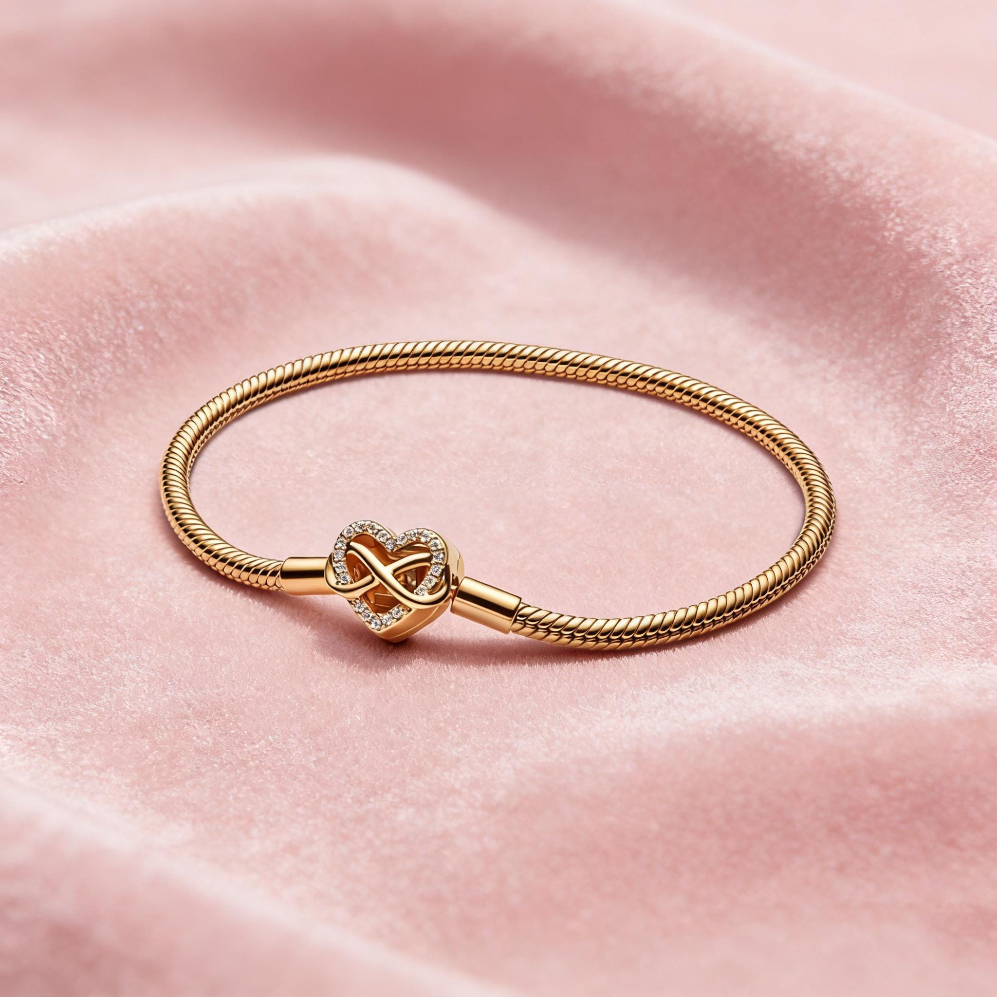 Pandora sparkling heart tennis bracelet - Etsy 日本