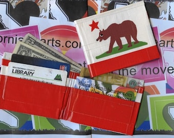 Bear Footin' California State Flag Custom Duct Tape Wallet