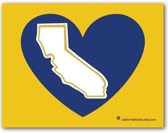 Warriors In The City California Heart Decal