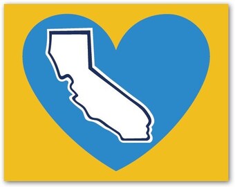 U.C.L.A. Bruins California Heart Decal