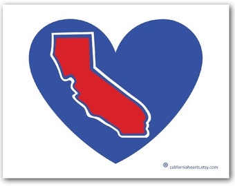 The Lob City California Heart Decal