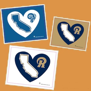 The Los Angeles Rams California Hearts Bundle Of Decals