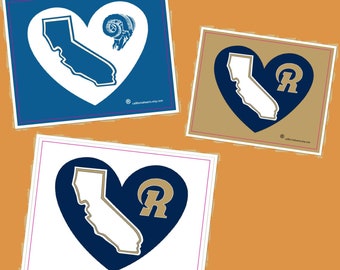 The Los Angeles Rams California Hearts Bundle Of Decals