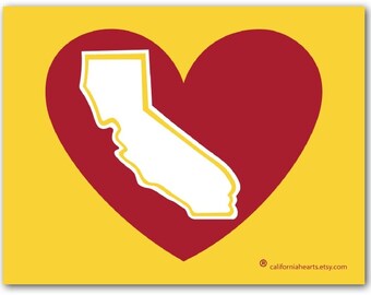 U.S.C. Trojans California Heart Decal