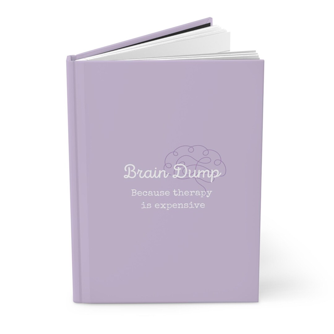 Brain Dump Journal, Funny Purple Notebook, Hardcover Writing Journal ...