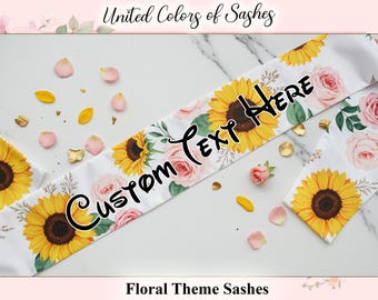 Personalized Floral Sash Theme Custom Bride to be Theme Sash Bachelorette Sash Customized Sash Hen Party Sash gifts Bachelors