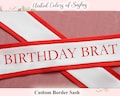 Personalized 21st Birthday Sash, Custom Birthday Brat Sash, Custom Lace Sash, Birthday sash, Brat Summer Merch, 21st Birthday Decorations product logo