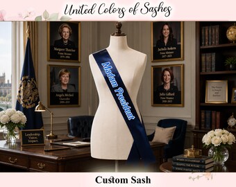 Custom Madam President Sash, President Sash, Student Council Sash, Class President Sash, School Election Sash, Satin Sash, Leadership Sash