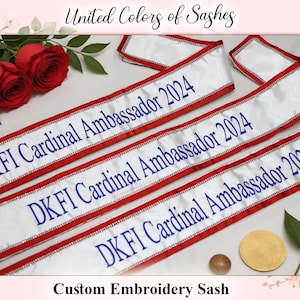 Personalized Embroidered Sash, Custom Pageant Sash, Custom Event sash, Pageant Embroidery Sash, Embroidery Lace Sash, Bride Border Lace Sash