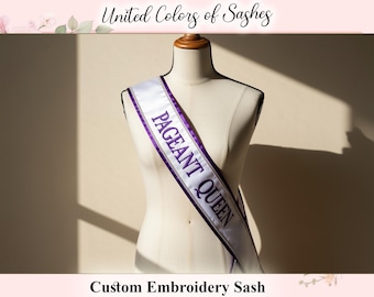 Embroidery Lace Sash | Wedding Lace Sash | Custom Lace Sash | Bridesmaid Sash Custom Bridal Lace Sash Event Border Lace Sash Graduation Sash
