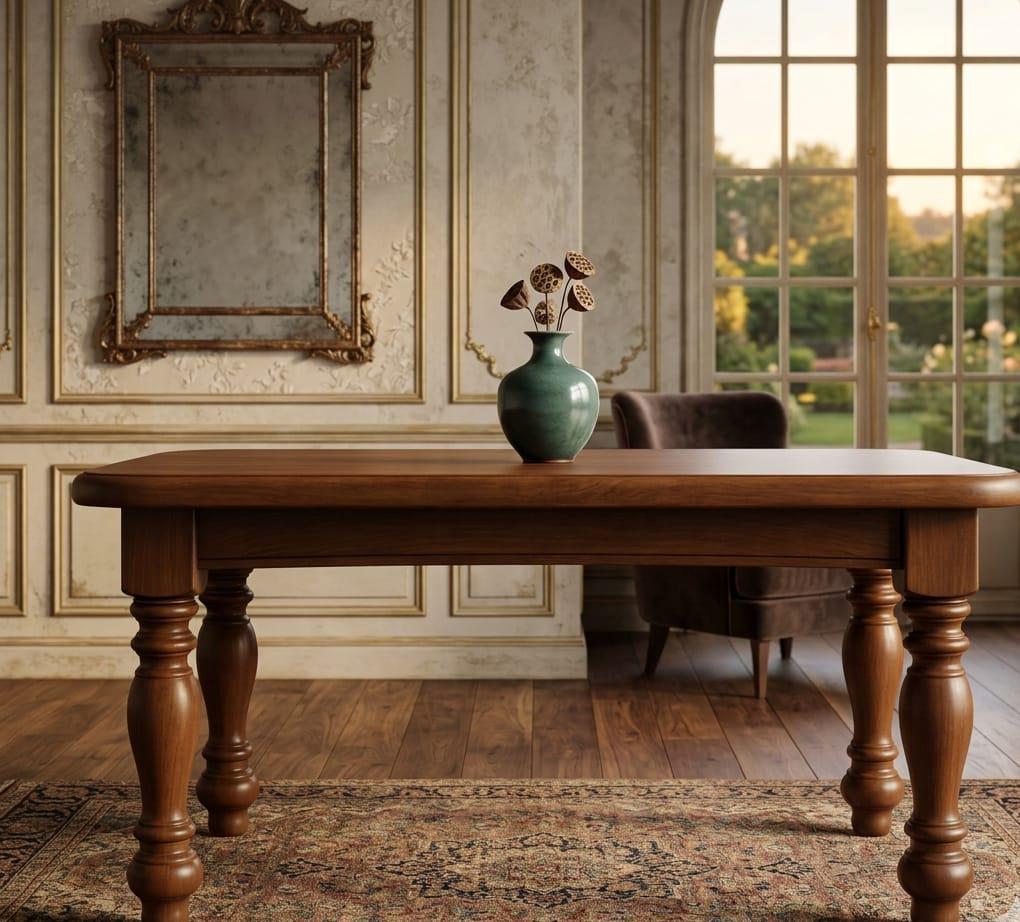 Handcrafted Solid Wood Dining Table, Rustic Farmhouse Table, Classic ...
