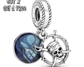 Pirates of the Caribbean Charm, 925 sterling silver, exquisite bracelet charm, a beautiful gift for a girl.