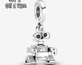 Pixar Wall-E Dangle Charm, 925 sterling silver, exquisite bracelet charm, a beautiful gift for a girl.