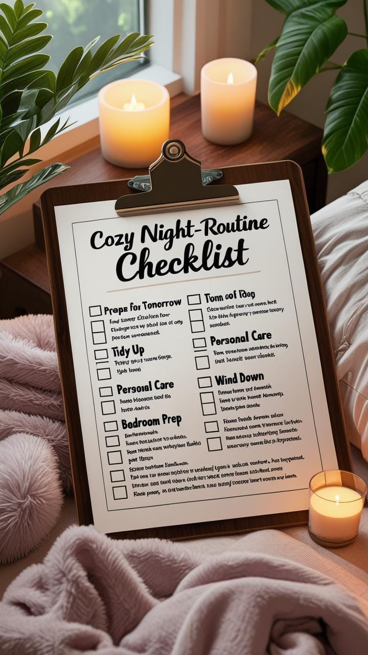 Good Night Routine List Night Routine Checklist Printable | Self-care Evening Planner | Digital ...