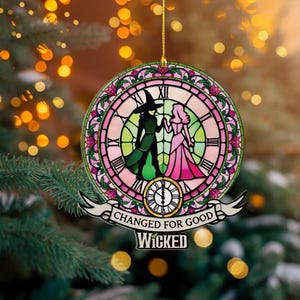 Elphaba and Glinda Besties Acrylic Ornament, Wicked Christmas Ornament, Wickeds Merch, Wicked Ornament, Wicked The Musical, Wicked Movie