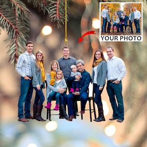 Personalized Photo Family Ornament, Picture Ornament Christmas, Family Photo Gifts, Picture Acrylic Ornament, Christmas Gifts, Photo Acrylic