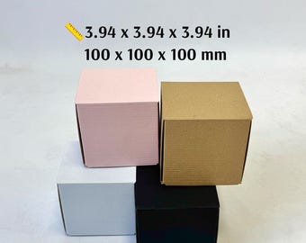 Kraft Shipping Boxes (Set of 50) – 3.94" Square, Small Business Packaging