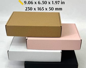 Kraft Shipping Boxes – Set of 50, Stylish Packaging (9.06x6.5x1.97 in)
