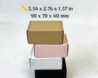 Small Business Shipping Boxes – Kraft, White, Black, Pink (Set of 50)