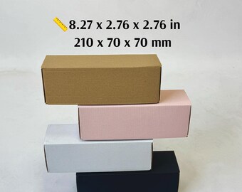 Micro-Corrugated Shipping Boxes – Set of 50, Kraft, White, Black, Pink