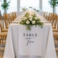Custom Linen Fabric Wedding Table Number Sign product logo